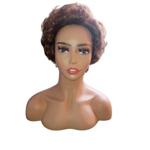 Chocolate Rose 🌹 | Brownish Red Curly Bob Human Hair Wig | via Instant Detailz